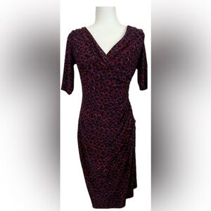 Ralph Lauren Black and Red Midi Dress